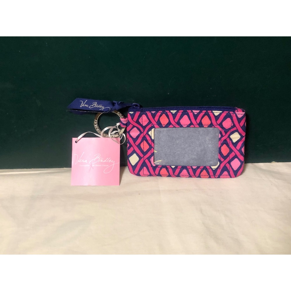 Vera Bradley Zip ID Case Katalina Pink Diamonds 14450-331 NWT